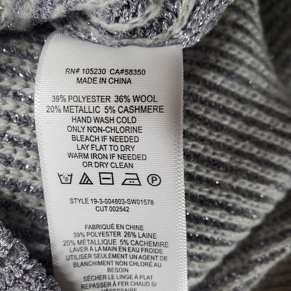 Joie Cicilia Metallic Raglan Sweater SZ Med - Picture 5 of 6